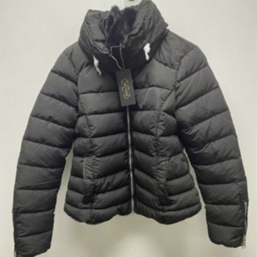 NEW Bellivera Womens Stylish Puffer Jacket Sz S black